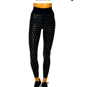 Ultracor ULTRA HIGH LEGGING Leggings black gold Mercedes Benz logo S RARE